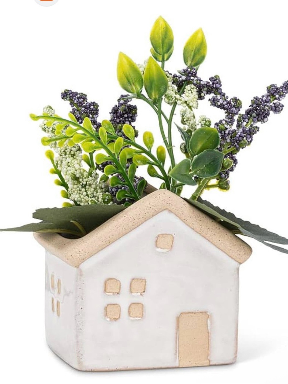 Ceramic Off White House Planter